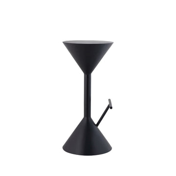 Chronos 29.75" Modern Industrial Iron Hourglass Backless Bar Stool with Foot Rest - JONATHAN Y